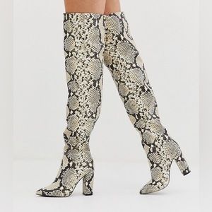 Call It Spring Snake Print Heeled Boots